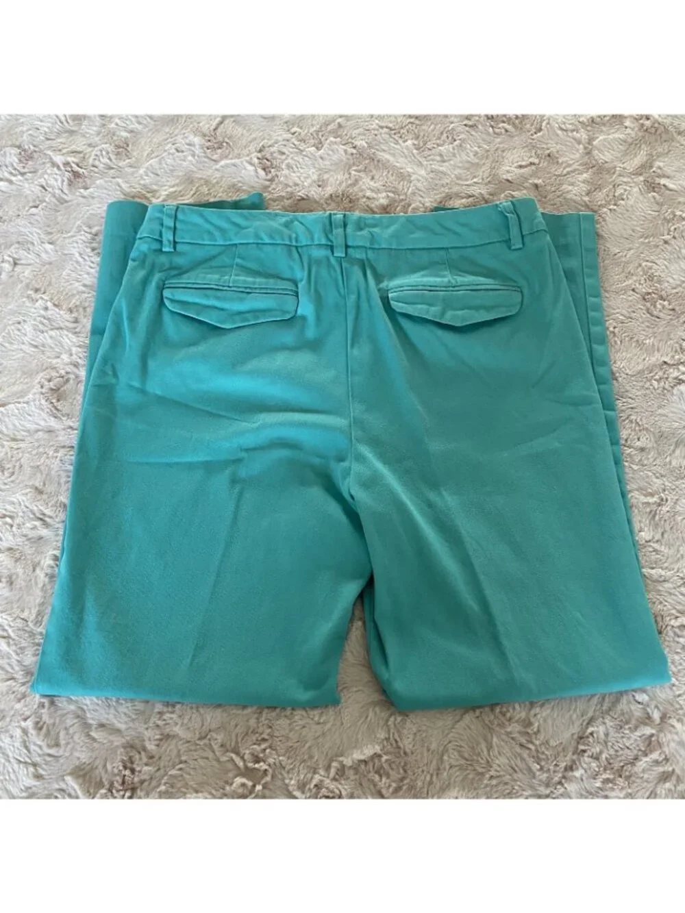Larry Levine Womens 8 Cropped Pants Bright Blue Long Capri